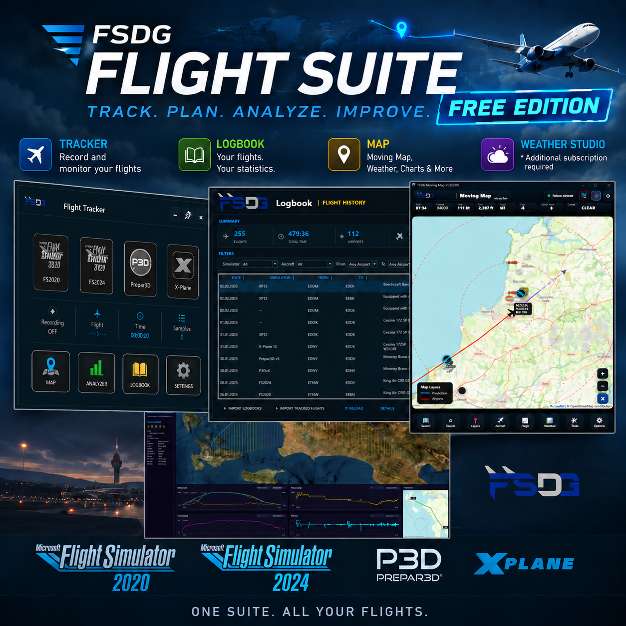 FSDG Flight Suite Free mit optionalem Weather Studio